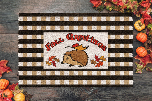 Fall Greetings, Coir Door Mat, Welcome Mat, Front Door Mat, Outdoor Mats, Funny Doormat, Fall Greetings Welcome Mats, Coir Mats