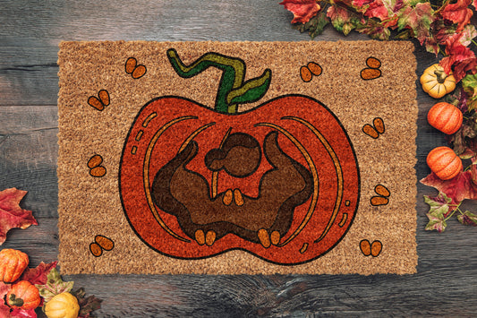 Halloween Pumpkin Head, Coir Door Mat, Welcome Mat, Front Door Mat, Outdoor Mats, Funny Doormat, Fall Welcome Mats, Coir Mats