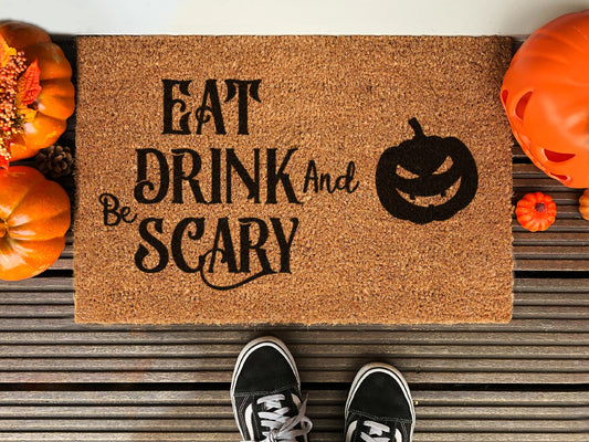 Halloween Hello Pumpkin Doormat, Coir Door Mat, Welcome Mat, Front Door Mat, Outdoor Mats, Funny Doormat, Fall Welcome Mats, Halloween Mats