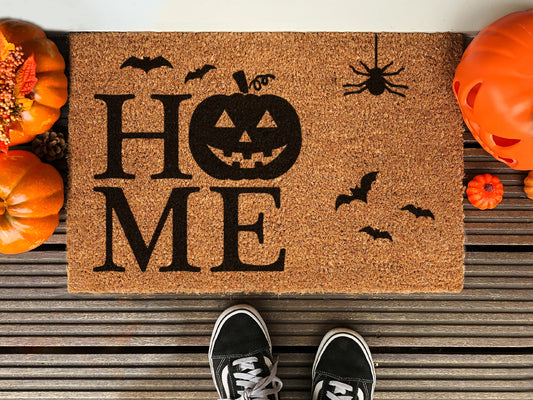 Happy Halloween Home Doormat, Coir Door Mat, Welcome Mat, Front Door Mat, Outdoor Mats, Funny Doormat, Fall Welcome Mats, Halloween Coir Mat