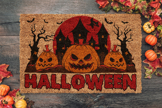 Halloween Night, Coir Door Mat, Welcome Mat, Front Door Mat, Outdoor Mats, Funny Doormat, Fall Welcome Mats, Coir Mats