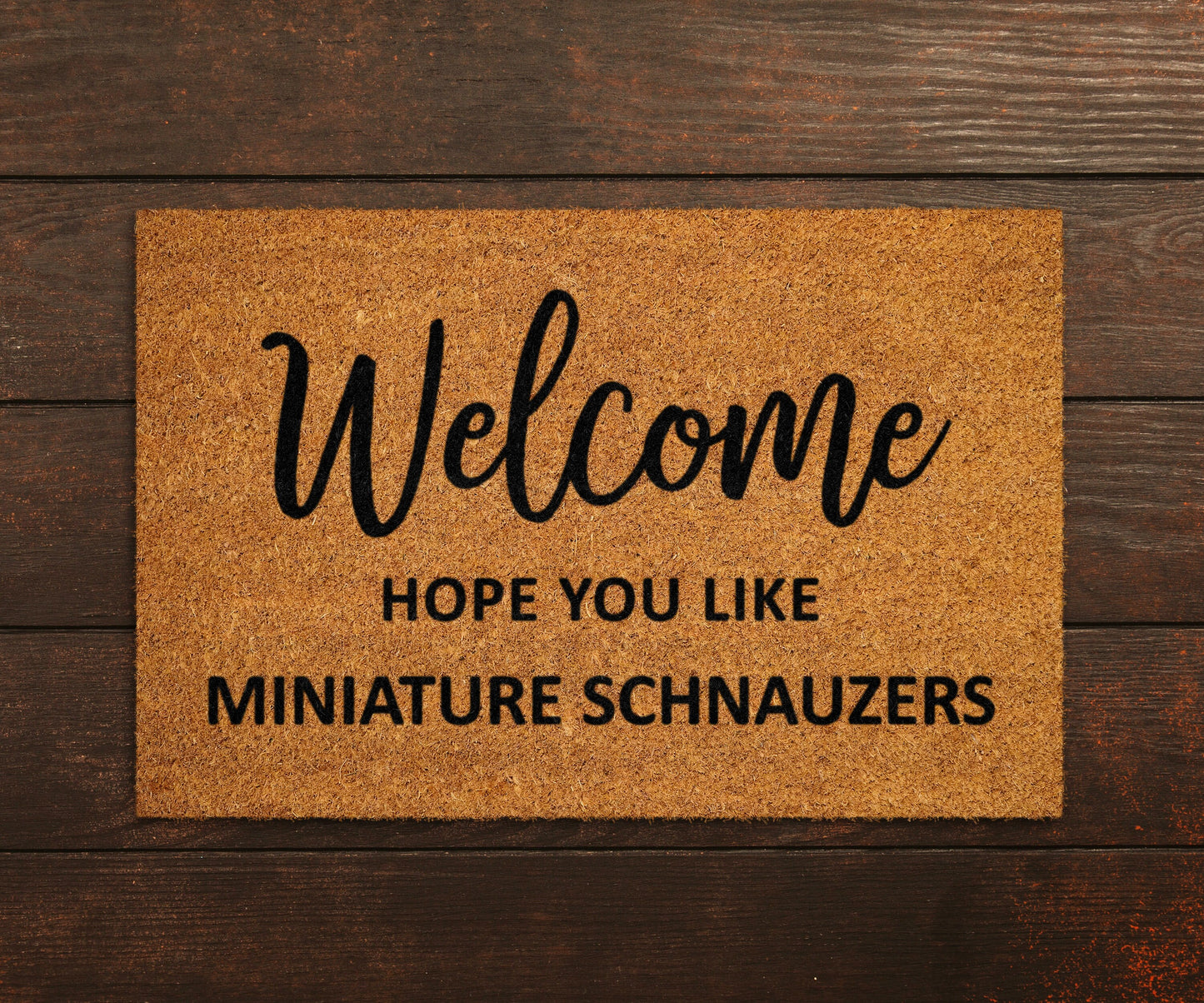 Welcome Hope You Like Miniature Schnauzers Doormats, Welcome Schnauzers Door Mat, Welcome Schnauzers Funny Doormats, Dogs Breed Doormats