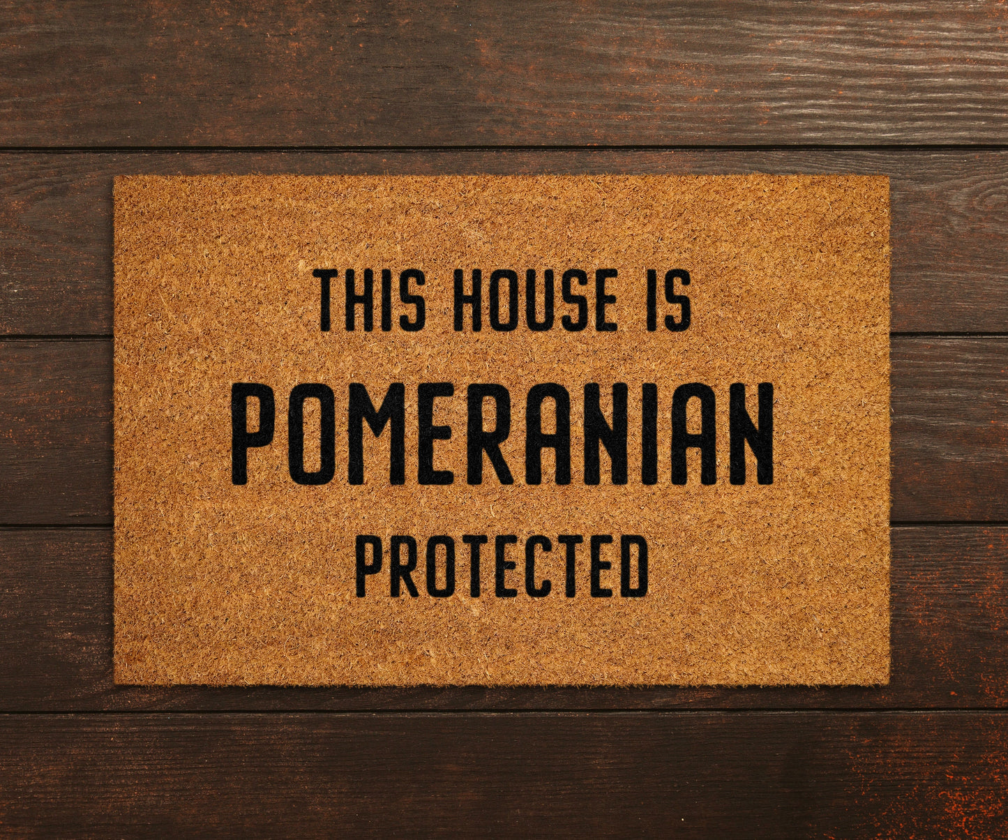 Pomeranian Coir Door Mat, Funny Dogs Door Mat, Funny This House Pomeranian Protected Doormat, Welcome Mats, Coir Mats