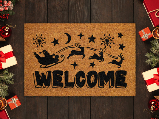Christmas Welcome Doormat, Christmas Welcome Coir Door Mat, Front Door Mat, Funny Doormat, Welcome Mats, Christmas Coir Mats