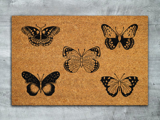 Butterfly Doormat, Welcome Doormats, Butterflies Outdoor Doormats, Butterfly Coir Mats, Welcome Funny Door Mats