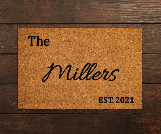 Family Name Doormat, Customized Door Mat, Personalized Doormat Family Name Mats, Welcome Home Family Name, Customized Mat, Housewarming Gift