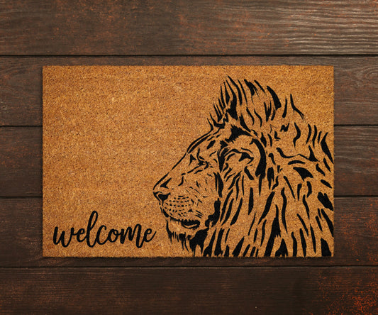 Welcome Doormat, Lion Welcome Doormats, Welcome Lion King Mat, Funny Doormat, Welcome Doormats, Welcome Door Mats