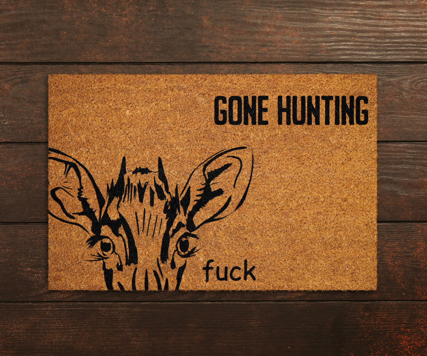 Gone Hunting Welcome Doormat, Hunting Deer Doormats, Gone Hunting Mat, Funny Hunting Doormat, Welcome Deer Doormats, Welcome Hunting Mats