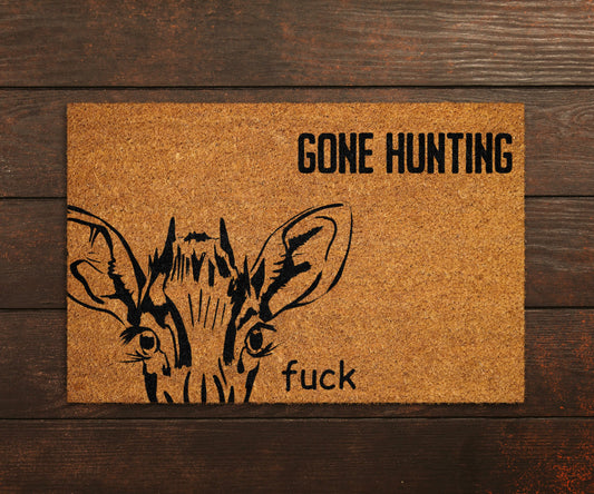 Gone Hunting Welcome Doormat, Hunting Deer Doormats, Gone Hunting Mat, Funny Hunting Doormat, Welcome Deer Doormats, Welcome Hunting Mats