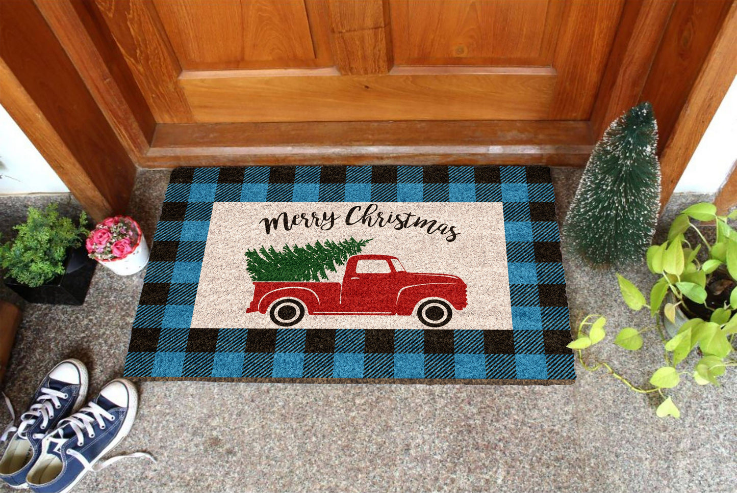 Christmas Merry Christmas, Christmas Snow Coir Door Mat, Front Door Mat, Christmas Outdoor Mats, Funny Doormat, Welcome Mats, Coir Mats