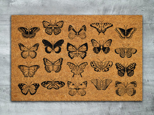 Butterflies Doormat, Welcome Doormats, Butterfly Outdoor Doormats, Butterflies Coir Mats, Welcome Funny Door Mats