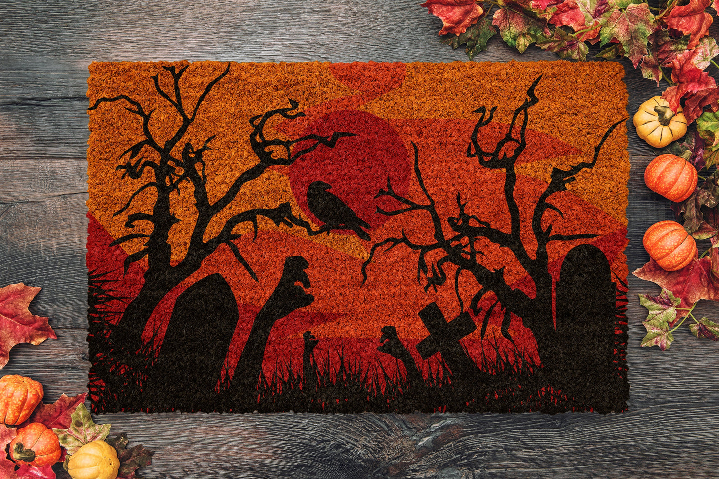 Halloween Scary Night, Coir Door Mat, Welcome Mat, Front Door Mat, Outdoor Mats, Funny Doormat, Fall Welcome Mats, Coir Mats