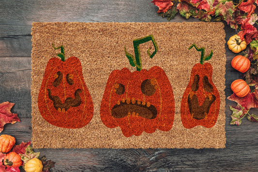 Halloween Pumpkins, Coir Door Mat, Welcome Mat, Front Door Mat, Outdoor Mats, Funny Doormat, Fall Welcome Mats, Coir Mats