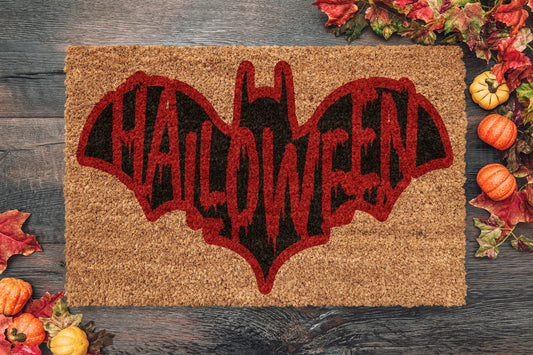 Halloween Bat Halloween Door Mat, Coir Door Mat, Welcome Mat, Front Door Mat, Outdoor Mats, Funny Doormat, Fall Welcome Mats, Coir Mats