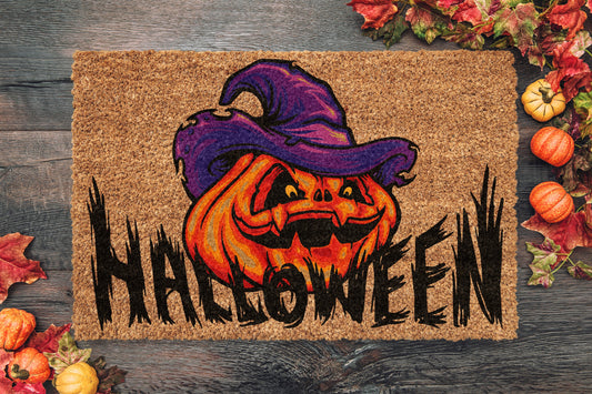 Halloween Pumpkin Witch, Coir Door Mat, Welcome Mat, Front Door Mat, Outdoor Mats, Funny Doormat, Fall Welcome Mats, Coir Mats