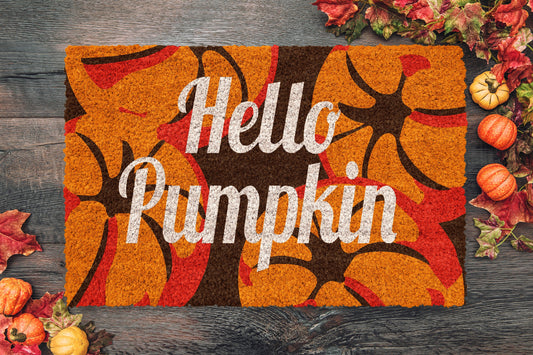 Fall Hello Pumpkin, Pumpkins Coir Door Mat, Welcome Mat, Front Door Mat, Outdoor Mats, Funny Doormat, Fall Decor Welcome Mats, Coir Mats