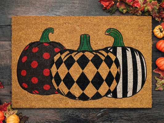 Halloween Fancy Pumpkins, Coir Door Mat, Welcome Fancy Pumpkins Mat, Front Door Mat, Outdoor Mats, Funny Doormat, Fall Pumpkin Welcome Mat