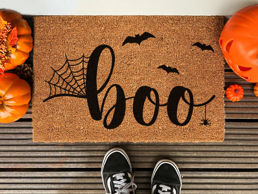 Halloween Boo Doormat, Boo Mat, Coir Door Mat, Welcome Mat, Front Door Mat, Out Door Mats, Funny Doormat, Fall Welcome Mats, Halloween Mats