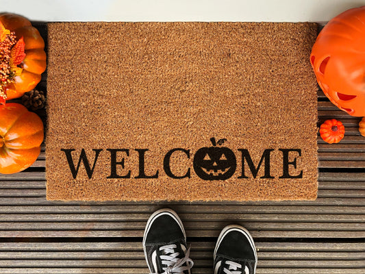 Halloween Welcome Pumpkin Funny Doormat, Coir Door Mat, Welcome Witches Mat, Front Door Mat, Outdoor Mats, Funny Doormat, Fall Welcome Mats