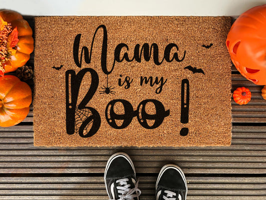 Halloween Mama is My Boo Doormat, Coir Door Mat, Welcome Witches Mat, Front Door Mat, Outdoor Mats, Funny Doormat, Fall Welcome Coir Mats