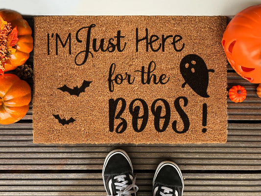 Happy Halloween Boos Doormat, Coir Door Mat, Welcome Mat, Front Door Mat, Outdoor Mats, Funny Doormat, Fall Welcome Mats, Coir Mats