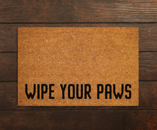 Wipe Your Paws Welcome Doormats, Welcome Wipe Your Paws Door Mat, Home Doormats, Funny Doormat, Funny Mats, Gift Doormats, Dog Doormats