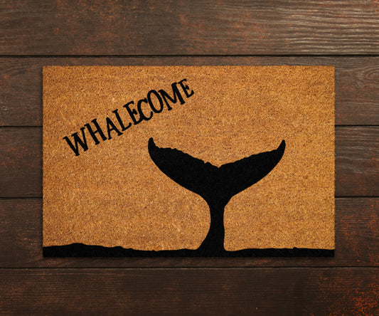 Whalecome Home Doormat, Whale Welcome Doormats, Ocean Doormats, Housewarming Gift Mats, Welcome Funny Doormats