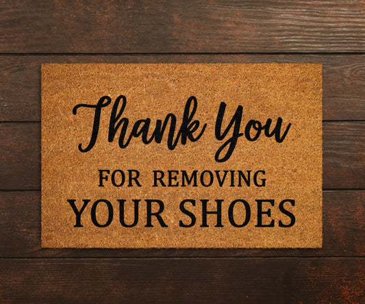 Thank You For Removing Your Shoes Doormat, Coir Door Mat, Welcome Mat, Front Door Mat, Outdoor Mats, Funny Doormat, Fall Mats, Coir Mats