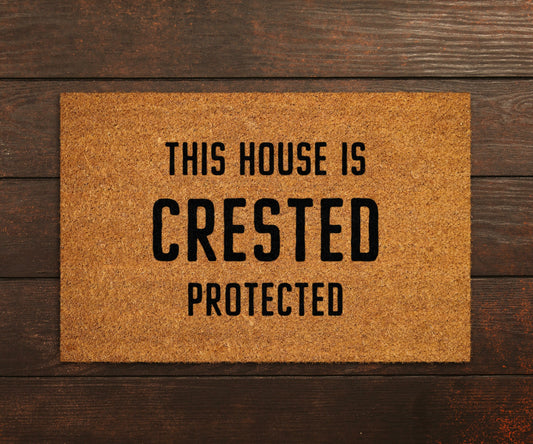 Crested Coir Door Mat, Funny Dogs Door Mat, Funny This House Crested Protected Doormat, Welcome Mats, Coir Mats