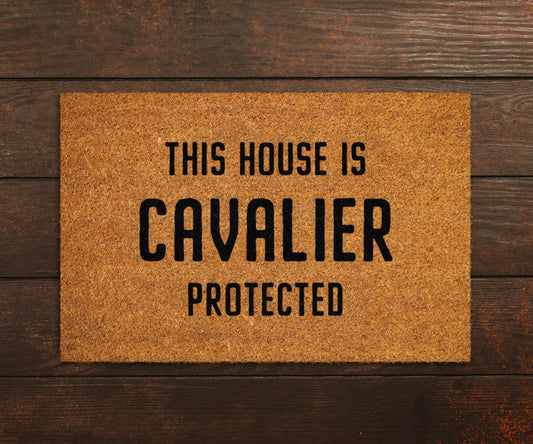 Cavalier Coir Door Mat, Funny Dogs Door Mat, Funny This House Cavalier Protected Doormat, Welcome Mats, Coir Mats