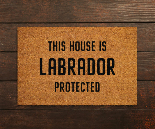 Labrador Coir Door Mat, Funny Dogs Door Mat, Funny This House Labrador Protected Doormat, Welcome Mats, Coir Mats