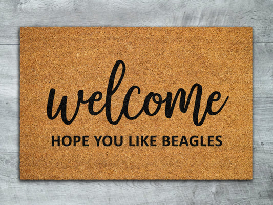 Beagles Home Door Mat, Hope You Like Beagles Door Mats, Funny Doormat, Welcome Beagles Coir Mats