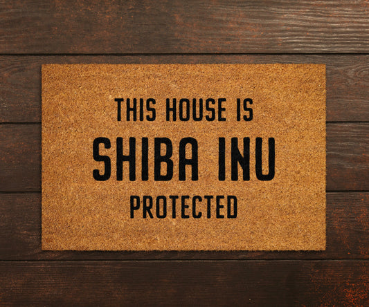 Shiba Inu Coir Door Mat, Funny Dogs Door Mat, Funny This House Shiba Inu Protected Doormat, Welcome Mats, Coir Mats
