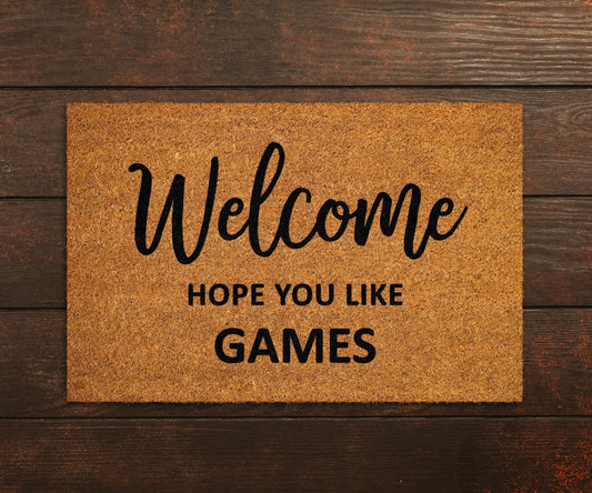 Welcome Hope You Games Doormats, Welcome Games Door Mat, Corgis Doormat, Welcome Game Funny Doormats, Welcome Dogs Breed Home Mats