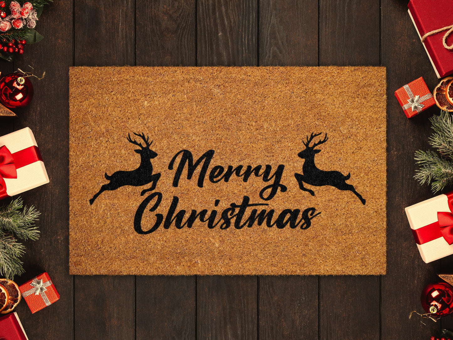 Merry Christmas Doormat, Merry Christmas Coir Door Mat, Front Door Mat, Outdoor Mats, Funny Doormat, Welcome Mats, Christmas Coir Mats