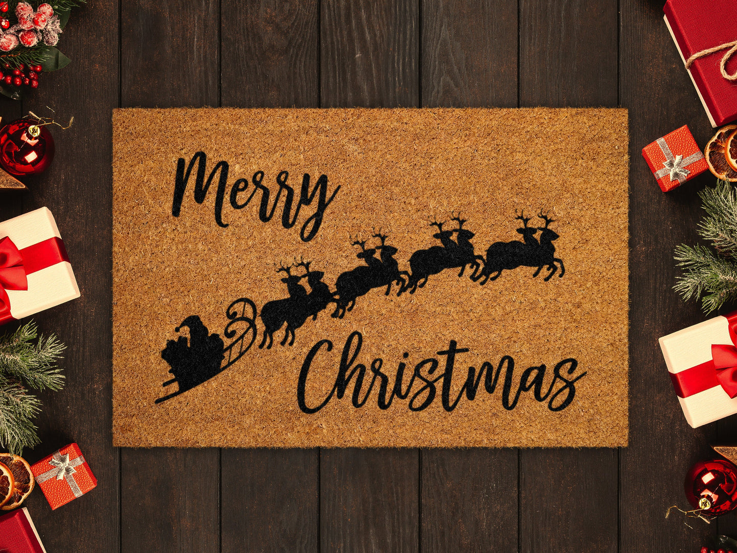 Merry Christmas Doormat, Merry Christmas Coir Door Mat, Front Door Mat, Outdoor Mats, Funny Doormat, Welcome Mats, Christmas Coir Mats