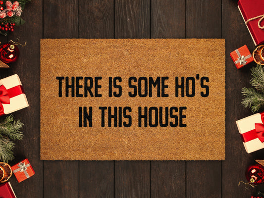 Christmas Doormats, There is Some Hoes in This House Coir Door Mat, Front Door Mat, Funny Christmas Doormat, Welcome Mats, Coir Mats