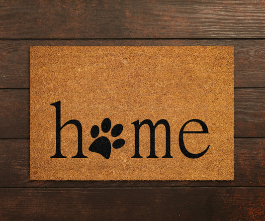 Home Dog Doormat, Home Dog Paw Doormats, Home Dog Mats, Welcome Home Dog Paw Mat, Home Gift Door Mat, Homer Mat, Dog Paw Mat