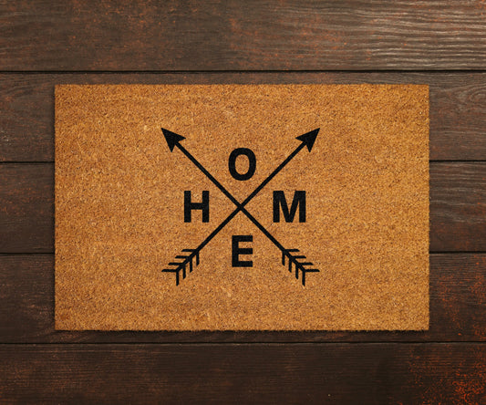 Home Arrow Doormats, Home Doormat, Welcome Mats, Arrow Home Doormat, Arrow Door Mat, Home Cross Arrows Doormats