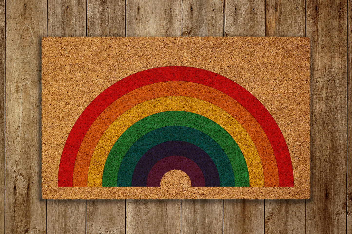 Rainbow Door Mat, Rainbow Welcome Coir Door Mats, Funny Doormat, Welcome Outdoor Mat