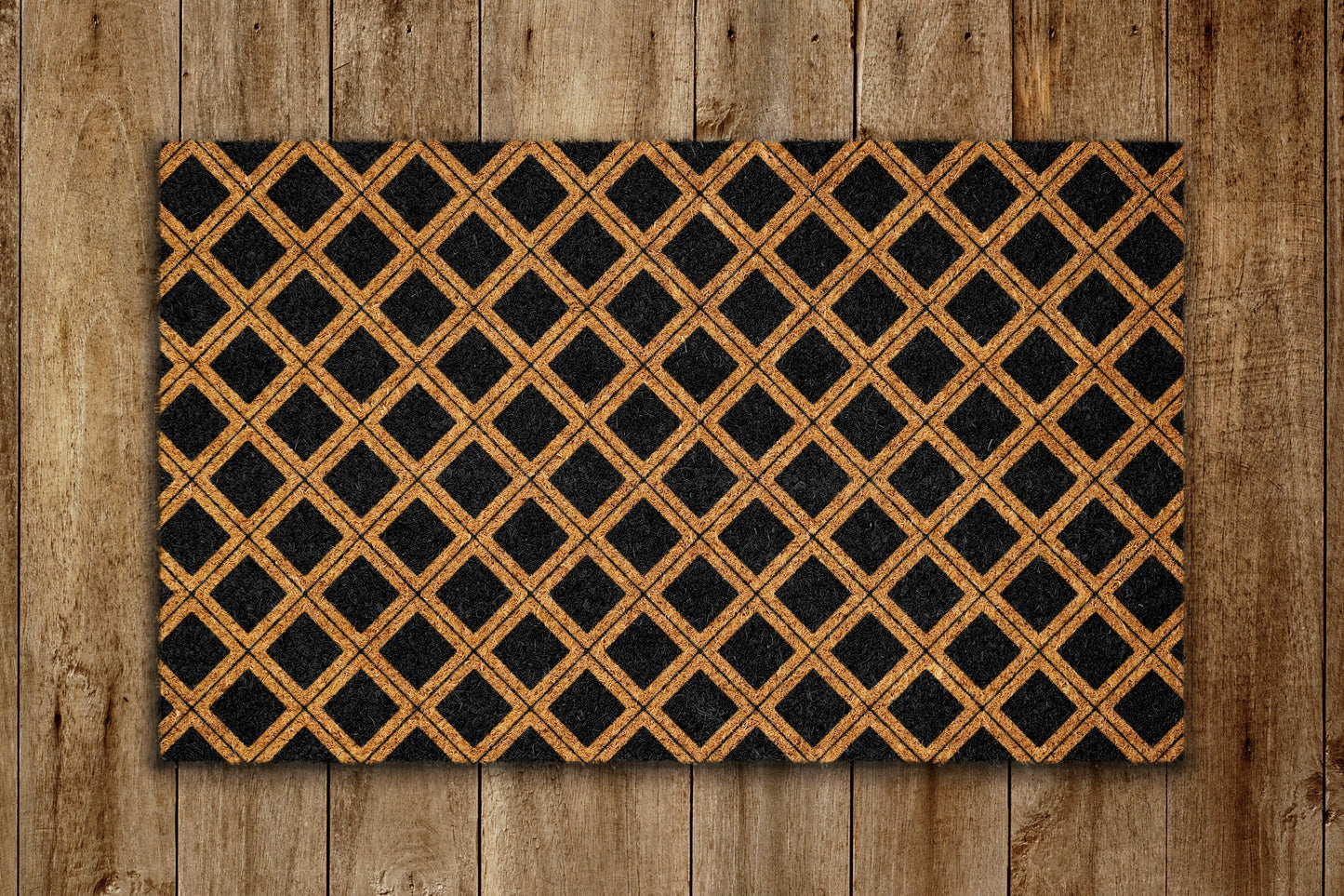 Argyle Welcome Door Mat, Argyle Welcome Coir Door Mats, Funny Doormat, Welcome Outdoor Mat