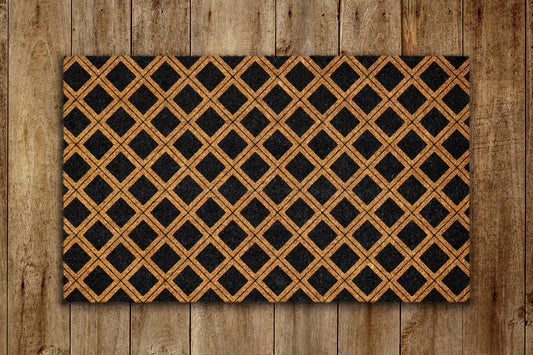 Argyle Welcome Door Mat, Argyle Welcome Coir Door Mats, Funny Doormat, Welcome Outdoor Mat