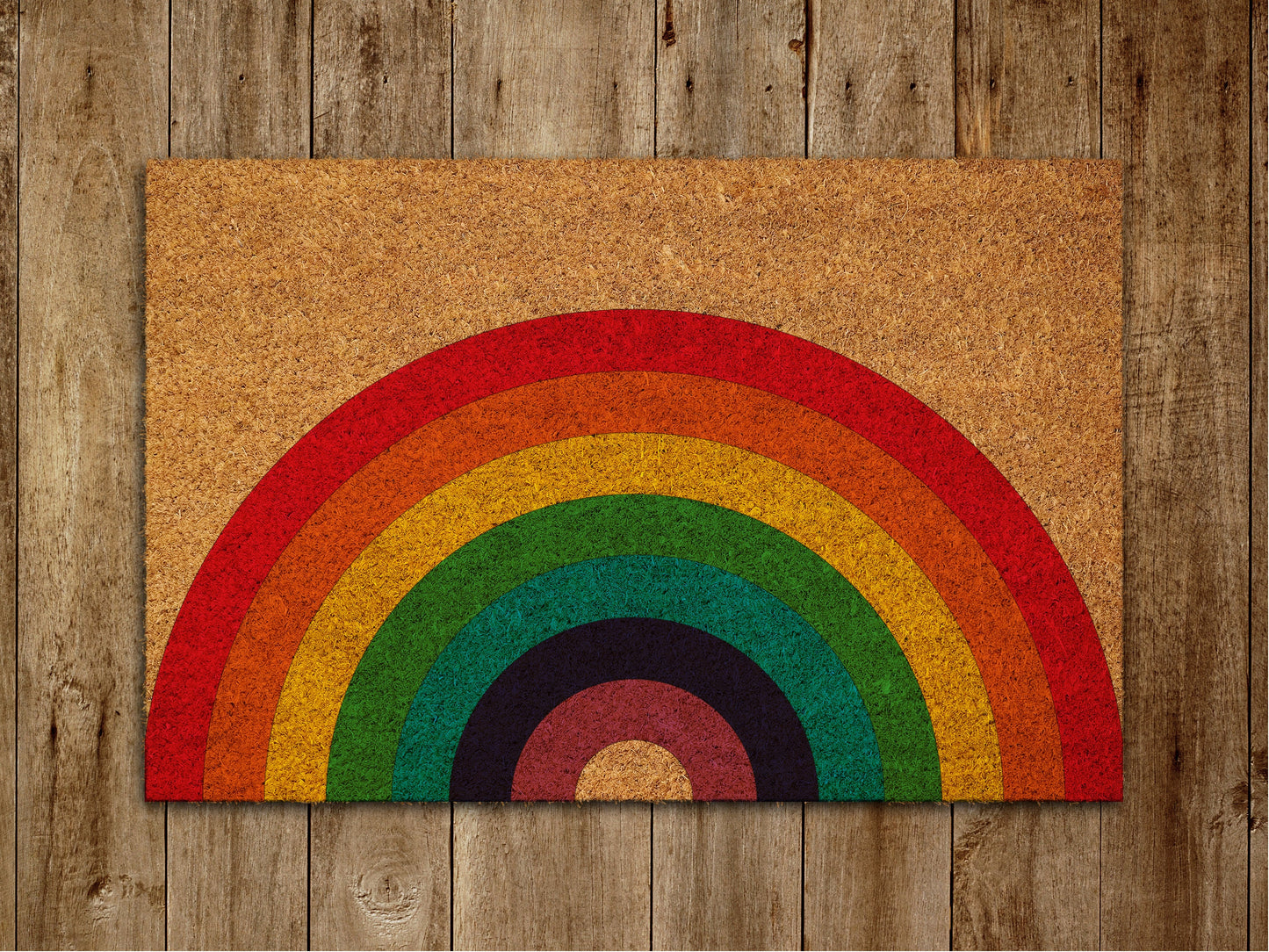 Rainbow Door Mat, Rainbow Coir Door Mats, Funny Doormat, Welcome Rainbow Outdoor Mat