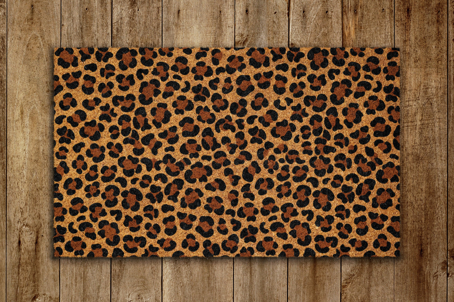 Leopard Pattern Welcome Door Mat, Leopard Welcome Coir Door Mats, Funny Doormat, Welcome Outdoor Mats