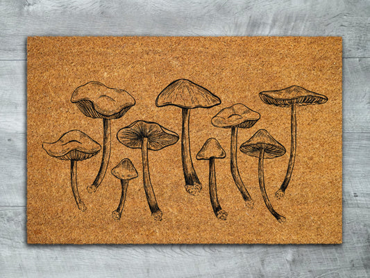 Mushroom Doormat, Welcome Mushroom Doormats, Mushrooms Doormats, Mushrooms Coir Mats, Welcome Funny Mushroom Door Mats