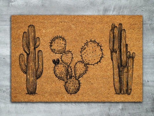Dessert Cactus Doormat, Welcome Doormats, Cactuses Doormats, Cactus Coir Mats, Welcome Funny Door Mats
