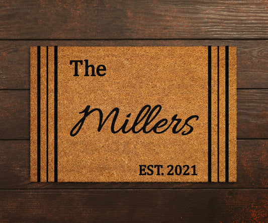 Family Name Doormat, Housewarming Gift, Personalized Doormat Family Name Mats, Welcome Home Family Name, Customized Door Mat