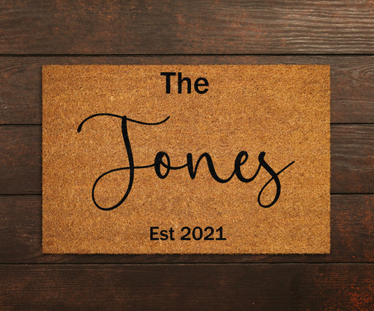 Family Name Doormat, Housewarming Gift, Personalized Doormat Family Name Mats, Welcome Home Family Name, Customized Door Mat