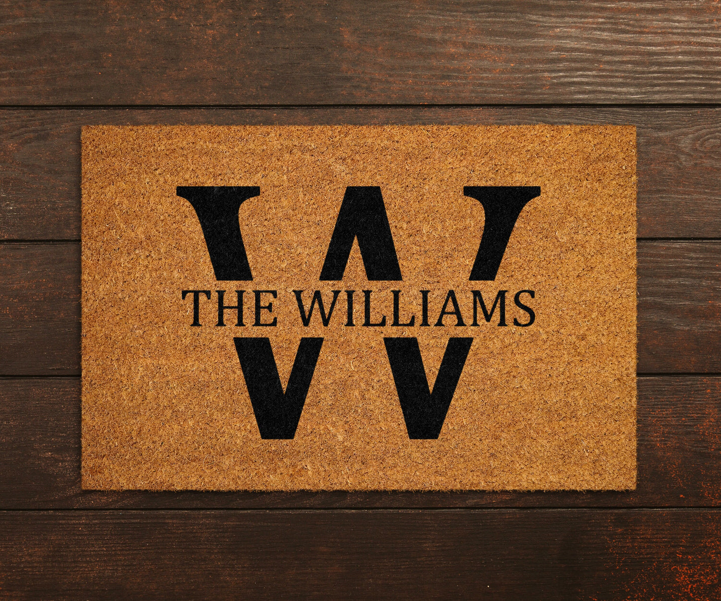 Custom Family Name and Initial Doormat, Personalized Family Doormat, Custom Name Initial Mat, Personalized Initial Door Mat, Wedding Gift