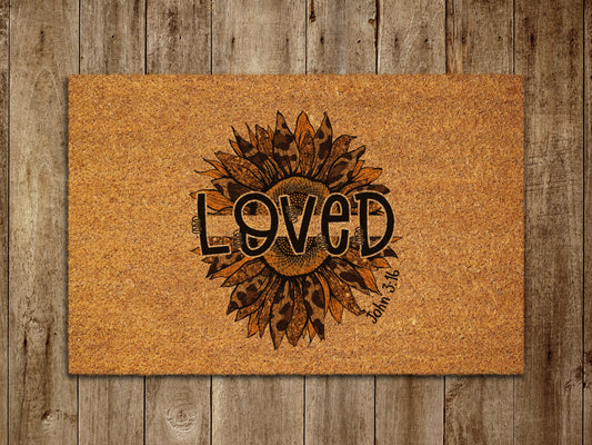 Loved Door Mat, Spring Door Mats, Farmhouse Doormat, Loved Spring Doormats, Funny Doormat, Welcome Mats